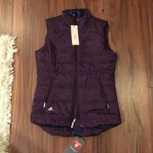 Adidas purple zip vest